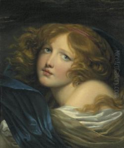 A Young Girl With Auburn Hair by Jean Baptiste Greuze