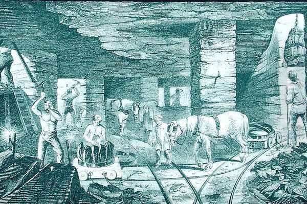 English Coal Mine from Cyclopaedia of Useful Arts & Manufactures, edited by Charles Tomlinson, c.1880s - view 1