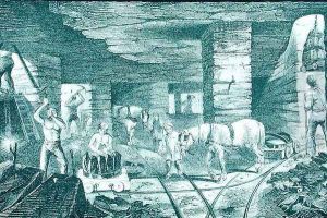 English Coal Mine from Cyclopaedia of Useful Arts & Manufactures, edited by Charles Tomlinson, c.1880s