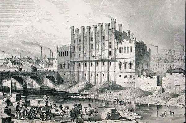 The Castle Grinding Mill at Sheffield from Cyclopaedia of Useful Arts & Manufactures by Charles Tomlinson, c.1880s - view 1