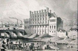 The Castle Grinding Mill at Sheffield from Cyclopaedia of Useful Arts & Manufactures by Charles Tomlinson, c.1880s by Josiah Wood Whymper