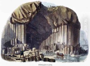 Fingals Cave, from Phenomena of Nature, 1849 by Josiah Wood Whymper
