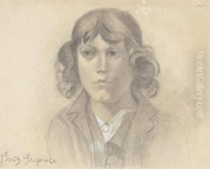 Portrait De Jeune Homme by Boris Dmitrievich Grigoriev