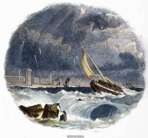 Monsoons, from Phenomena of Nature, 1849 by Josiah Wood Whymper