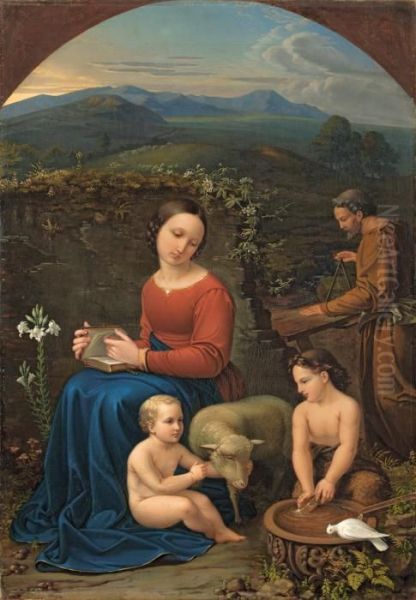 Heilige Familie Mit Johannesknaben In Einer Landschaft - view 1