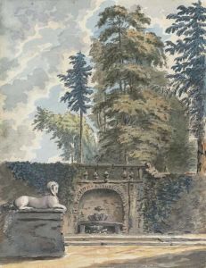 In The Garden At Montmorency, France by Samuel Hieronymus Grimm