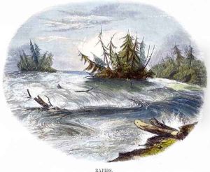 Rapids, from Phenomena of Nature, 1849 by Josiah Wood Whymper