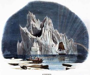 Icebergs, from Phenomena of Nature, 1849 by Josiah Wood Whymper