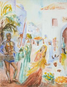 Orientalisk Gatuscen by Isaac Grunewald