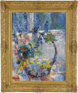 Stilleben Med Blomsterkorg