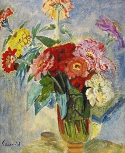Stilleben Med Blommor by Isaac Grunewald