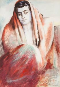Woman In Scarf
