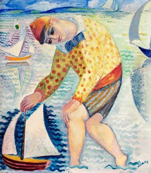 Gosse Med Segelbat - view 1