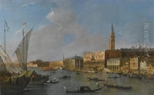 Venice, A View Of The Palazzo
Ducale And The Molo From The Bacino Di San Marco, Looking
West-north-west - view 1