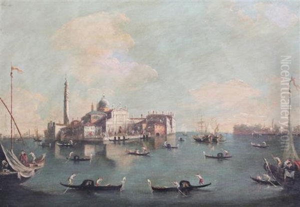 Gondolas And Shipping Off Venice - view 1