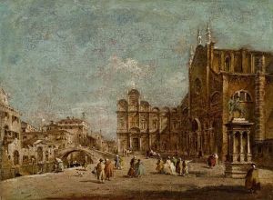 Campo Ss. Giovanni E Paolo by Francesco Guardi