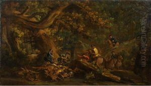 La Caccia Al Cervo by Francesco Guardi