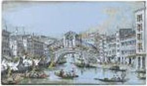 View Of The Ponte Di Rialto, Venice by Giacomo Guardi
