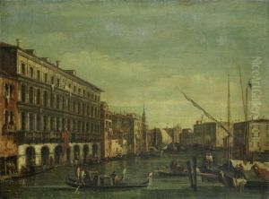 The Grand Canal From The Palazzo Foscari To The Church Of The Carita, Venice by Nicolo Guardi