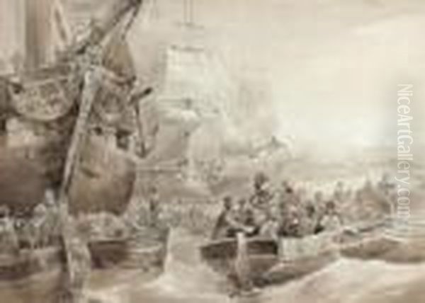 " Debarquement A L'ile De Malte " : Bonaparte Et La Prise De La Valette, 1798 - view 1
