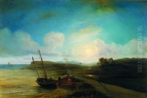Encampment On A Moonlit Beach