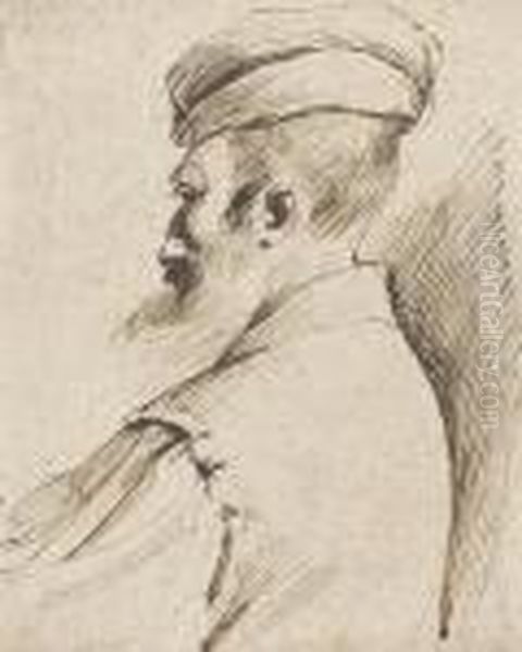 The Head Of A Bearded Man Wearing A Cap - view 1