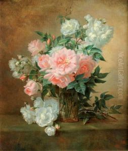 Roses Dans Un Vase by Therese Guerin