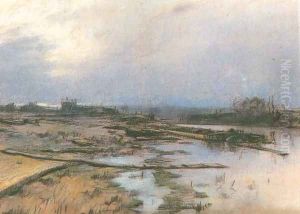 Lowland Landscape with a River by Stanislaw Wyspianski