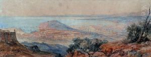 Vue De Nice Et De La Baie Des Anges. Prise Du Mont Alban. by Jacques Guiaud