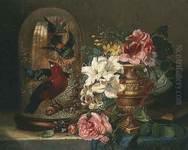 Still Life with Flowers and Birds - view 1