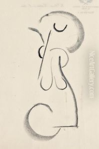 Cubist Nude by Otto Gutfreund