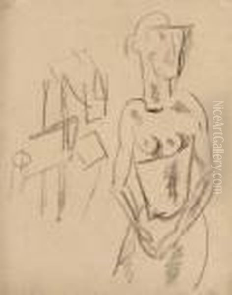 Cubist Still Life And Female Figure - view 1