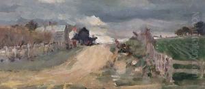 Road and Stormy Sky, Eltham by Walter Withers