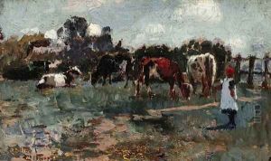 Minding the Cows by Walter Withers