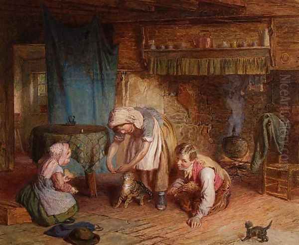 Pussys First Lesson, c.1870 - view 1
