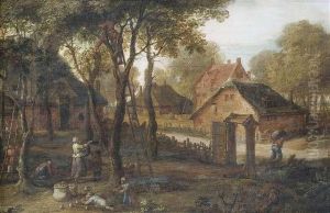 Apfelernte In Einem Hollandischen Dorf by Pieter Gysels