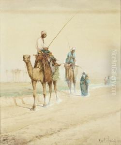 Arab Travellers On An Egyptian Road