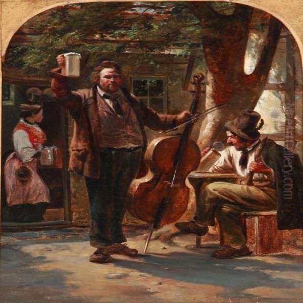 Musikanter Uden For En Kro - view 1