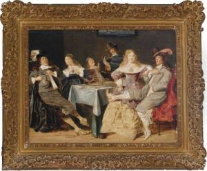 Elegant Company Making Merry In An Interior Elegant Company Making Merry In An Interior