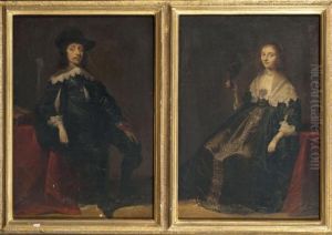 Portrait D'homme En Habit Noir by Dirck Hals