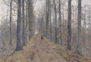 Foret De Soignes by Adolphe Jean Hamesse