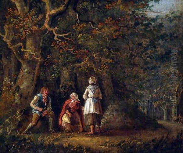Figures In Woodland - view 1