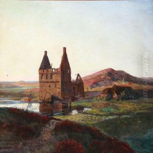 Castle Ruin In A Moor Landscape