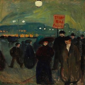 Evening Scene With People Evening Scene With People