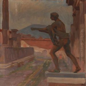 The Apollon Temple In Pompei by Peter Marius Hansen