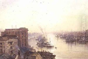 The Pool from the Adelaide Hotel, London Bridge by William Wyld