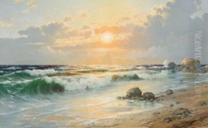 Surf In The Glow Of The Sunset