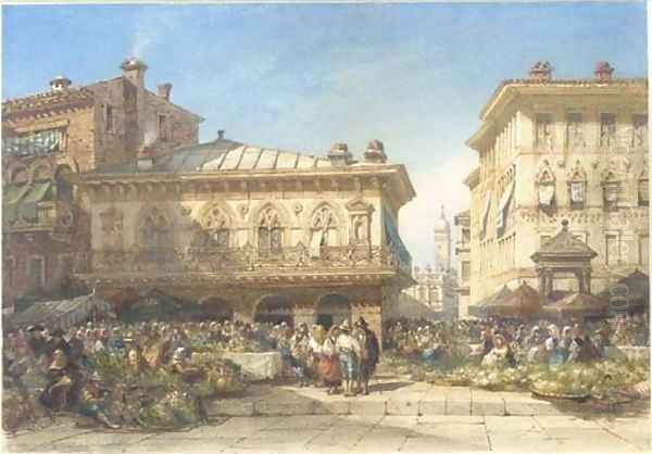 A flower market, Verona - view 1