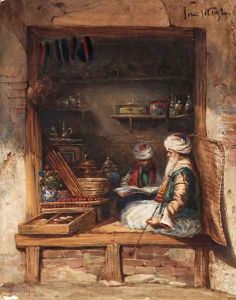 An Oriental bazaar by William Wyld