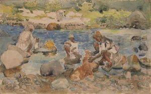 Washerwomen On The Roseau River, Dominica Washerwomen On The Roseau River, Dominica